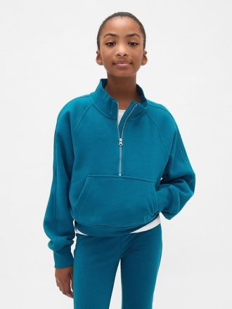 Pullover VintageSoft con mezza zip per bambini