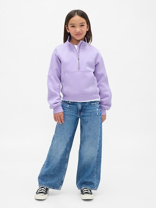 Pullover VintageSoft con mezza zip per bambini Pullover VintageSoft con mezza zip per bambini