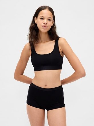 Reggiseno a triangolo con logo Gap in cotone elasticizzato biologico