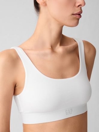 Reggiseno a triangolo con logo Gap in cotone elasticizzato biologico