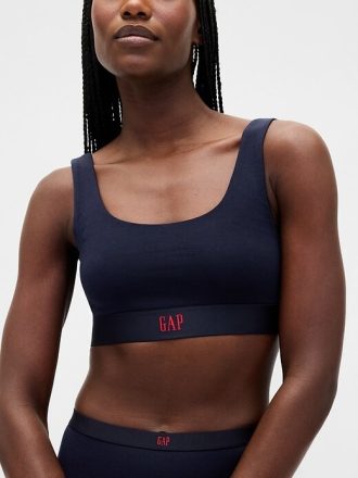 Reggiseno a triangolo con logo Gap in cotone elasticizzato biologico