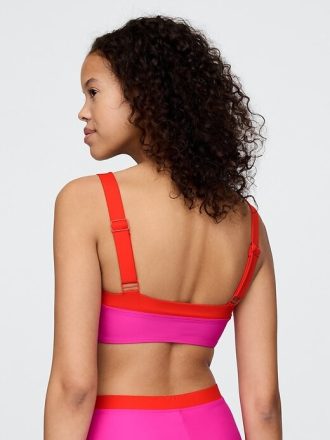 Reggiseno bikini a fascia color block