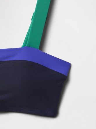 Reggiseno bikini a fascia color block