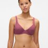Reggiseno semi-demi senza fodera in pizzo