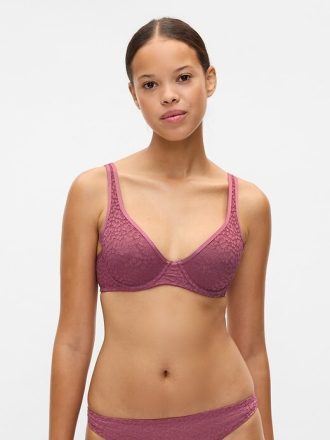 Reggiseno semi-demi senza fodera in pizzo