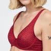 Reggiseno semi-demi senza fodera in pizzo