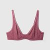 Reggiseno semi-demi senza fodera in pizzo