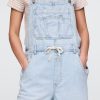 Salopette larga in denim ultra morbido Salopette larga in denim ultra morbido