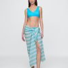 Sarong a righe in lino e cotone Sarong a righe in lino e cotone