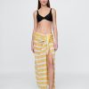 Sarong a righe in lino e cotone Sarong a righe in lino e cotone