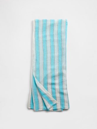 Sarong a righe in lino e cotone
