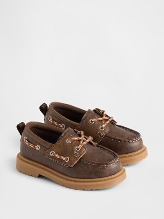Scarpe da barca in pelle vegana per bambini