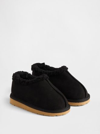 Scarpe vegane in pelle scamosciata con fodera in sherpa per bambini