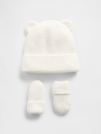 Set berretto e guanti CashSoft Bear per neonati e bambini