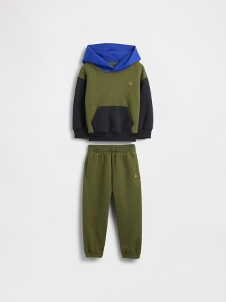 Set con cappuccio color block VintageSoft per neonati e bambini
