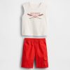 Set di abbigliamento sportivo con logo per neonati e bambini piccoli