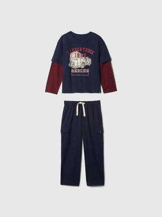 Set di abiti cargo abbinabili per neonati e bambini piccoli