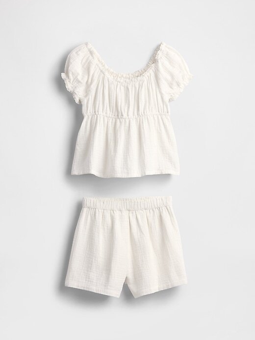 Set di abiti in garza stropicciata per bambini Set di abiti in garza stropicciata per bambini