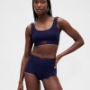 Shorty a vita alta in cotone elasticizzato biologico