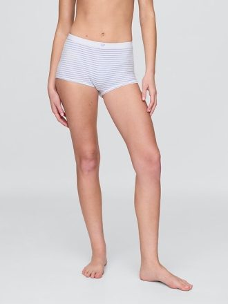 Shorty a vita alta in cotone elasticizzato biologico