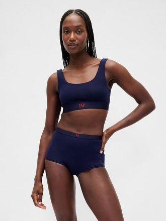 Shorty a vita alta in cotone elasticizzato biologico