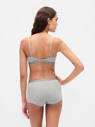 Shorty a vita alta in cotone elasticizzato biologico