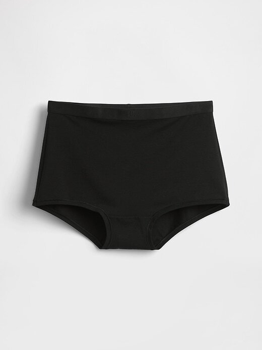 Shorty a vita alta in cotone elasticizzato biologico Shorty a vita alta in cotone elasticizzato biologico