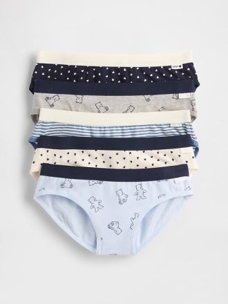 Slip bikini per bambini in cotone elasticizzato biologico (confezione da 5)