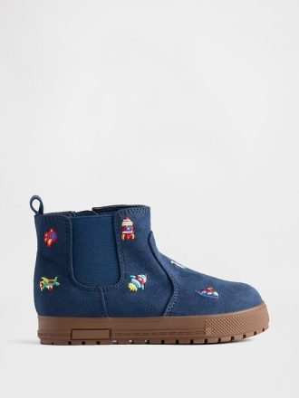 Sneakers alte in pelle scamosciata vegana per bambini