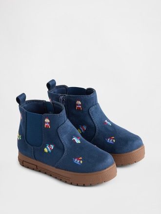 Sneakers alte in pelle scamosciata vegana per bambini