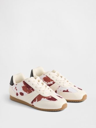 Sneakers con stampa mucca per bambini