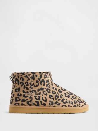Stivali vegani in pelle scamosciata con fodera in sherpa per bambini Stivali vegani in pelle scamosciata con fodera in sherpa per bambini