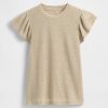 T-shirt con maniche a palloncino in misto lino T-shirt con maniche a palloncino in misto lino