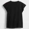 T-shirt con maniche a palloncino in misto lino T-shirt con maniche a palloncino in misto lino