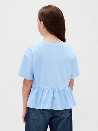T-shirt con peplo grafico per bambini