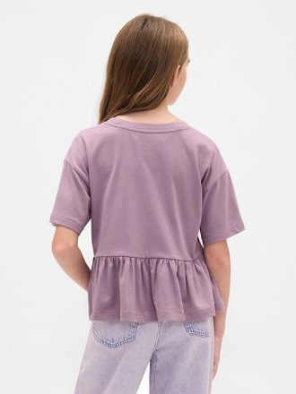 T-shirt con peplo grafico per bambini