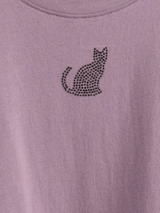 T-shirt con peplo grafico per bambini