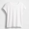 T-shirt con risvolto in misto lino T-shirt con risvolto in misto lino