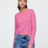 T-shirt corta con scollo a barca in misto lino T-shirt corta con scollo a barca in misto lino