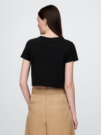 T-shirt corta in jersey di cotone
