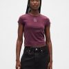 T-shirt corta in jersey di cotone con logo
