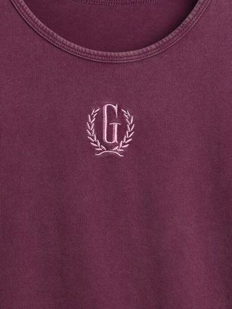 T-shirt corta in jersey di cotone con logo