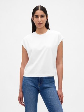 T-shirt corta rilassata in cotone Supima®