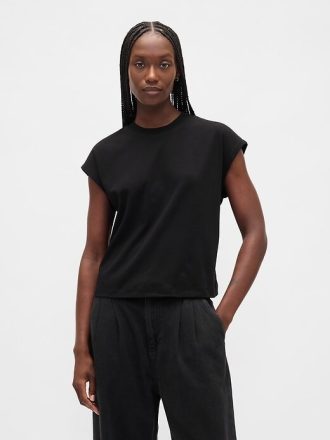 T-shirt corta rilassata in cotone Supima®