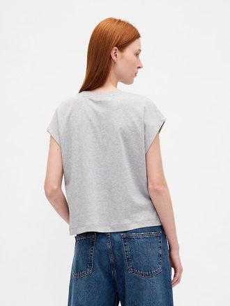 T-shirt corta rilassata in cotone Supima®