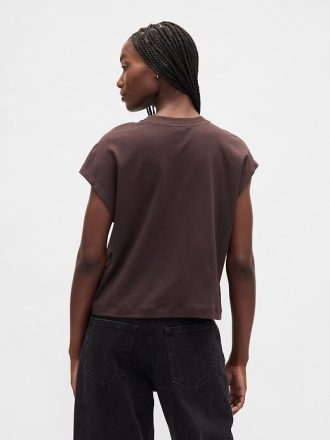 T-shirt corta rilassata in cotone Supima®
