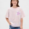 T-shirt grafica oversize con paillettes flippy per bambini T-shirt grafica oversize con paillettes flippy per bambini