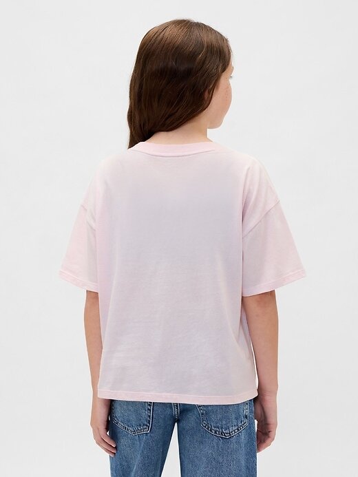 T-shirt grafica oversize con paillettes flippy per bambini T-shirt grafica oversize con paillettes flippy per bambini