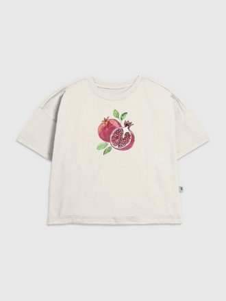 T-shirt grafica per bambini con melograno