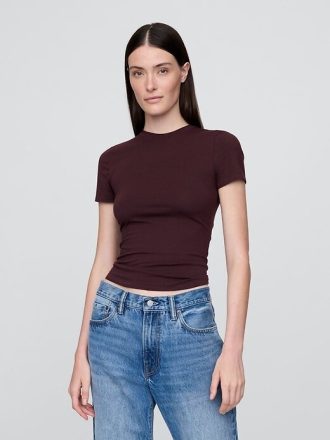 T-shirt in jersey a maglia stretta